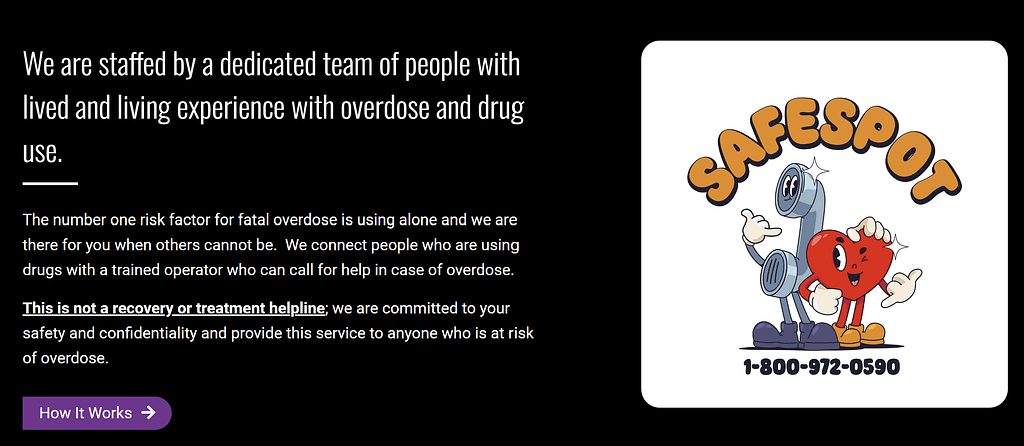 Safe Spot  Overdose Prevention Helpline