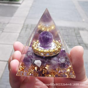 Orgonite Pyramid Energy Crystal Energy Generator for Healing and Meditation 
