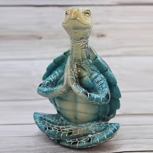 Yoga Meditation Cartoon Meditation Turtle Turtle Animal Resin Statue Desktop Ornaments Home Garden Meditation