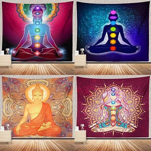 New Yoga Meditation Tapestry Tapestry Tapestry Meditation Background Cloth Decoration Thickened Tapestry Wholesale To Figure DIY