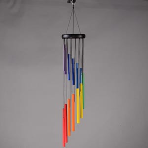 Wind Chime Meditation Music Seven Color Rotating Wind Bell Hanging Ornaments Outdoor Iron Art Garden Japanese Wind Bell Sound Therapy