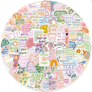 10/30/50/100PCS ins Pink Motivational Phrase Stickers Graffiti Decals DIY Motorcycle Luggage Skateboard Toy Waterproof Sticker
