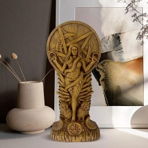 Resin Snake Woman Statue Goddess Witch Statue Resin Figurine for Office Living Room Desk Home Decor Ornament