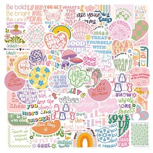10/50/100pcs pink Inspirational Words Stickers Graffiti VSCO Girls Quotes for DIY Phone Helmet Scrapbooking Laptop Suitcase
