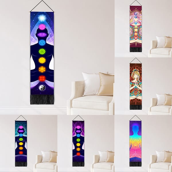 Yoga Meditation Hanging Painting Printing Meditation Sofa Background Cloth Bedside Wall Tapestry Hanging Painting