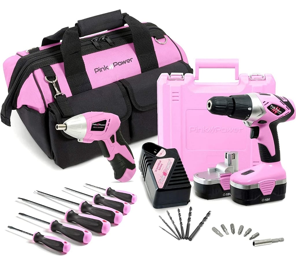 pink tool set