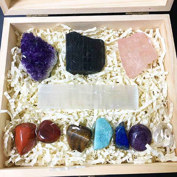 Cross-border Amazon Hot-selling Natural Crystal Raw Stone Gift Set Crystal Gem Reiki Energy Stone Colorful Stone