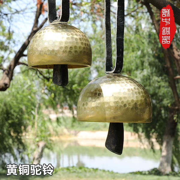 DL Copper Bell Pure Copper Auspicious Yunnan Handmade Meditation Brass Camel Bell Lijiang Tea Horse Road Wind Bell