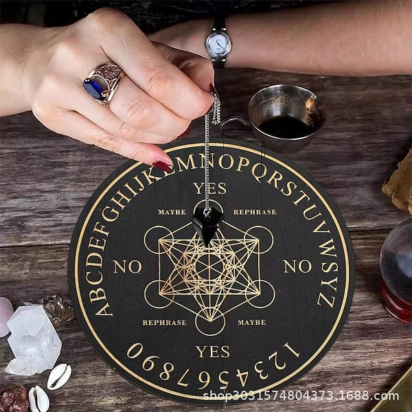 Wooden Coaster Metatron Magic Meditation Decision Board Message Board Tarot Card Bracket Base Decorations Ornaments