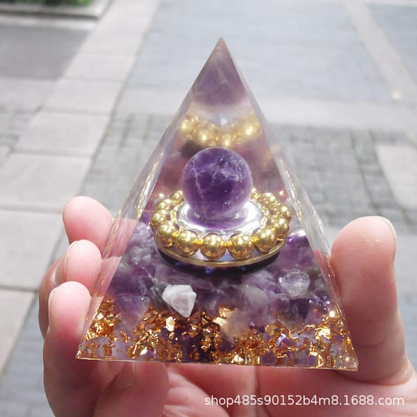 Orgonite Pyramid Energy Crystal Energy Generator for Healing and Meditation 