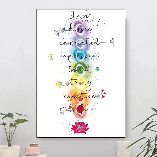 New Yoga Meditation Art Canvas Painting Inspirational Bedroom Living Room Home Wall Decoration Frameless Painting Hanging Painting