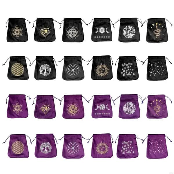 Tarot Card Storage Bag,Tarot Card & Dices Storage Bag,Altar Drawstring Board Game Tarot Bag Tarot Card Holder Bag