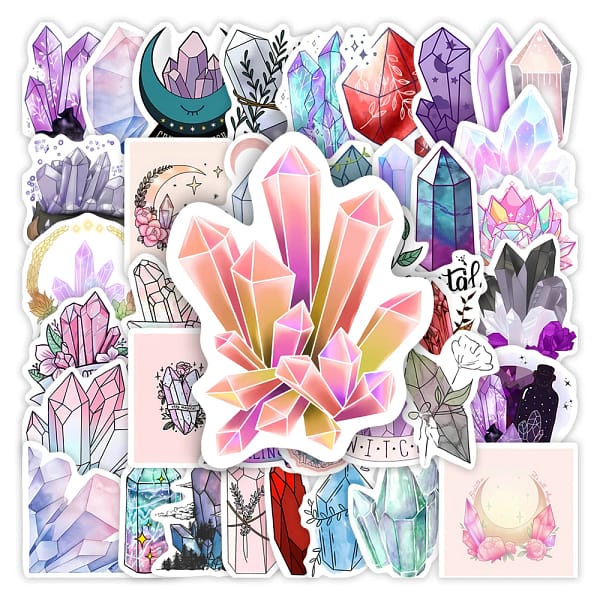 Lucky Magic Crystal Stickers Mystic DIY Kids Toys Gift Waterproof Decal for Phone Laptop Bottles Scrapbook Luggage Decorative