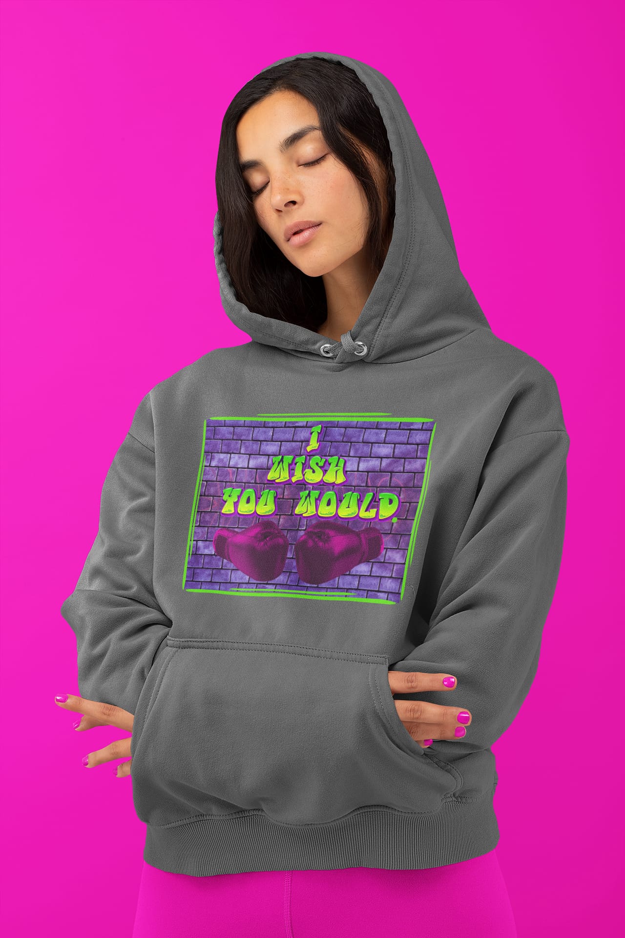 I wish you would hoodie mockup