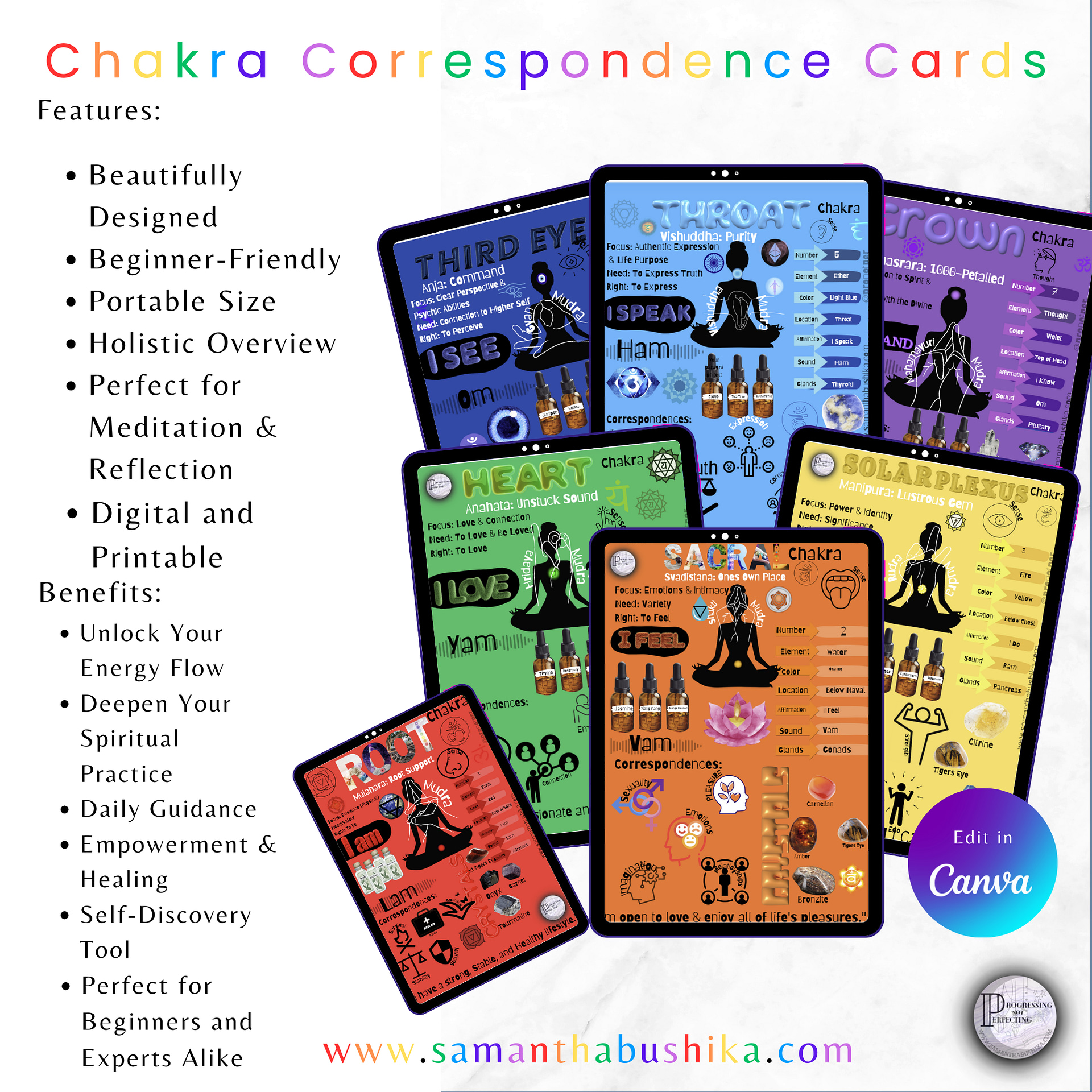 Chakra Correspondence Cards