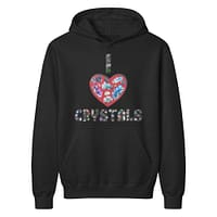 I Love Crystals Hoodie | Crystal Lover Graphic Fleece Sweatshirt
