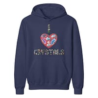 I Love Crystals Hoodie | Crystal Lover Graphic Fleece Sweatshirt - Image 3