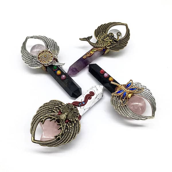 Natural Crystal Magic Scepter. The Crystal Tower. Different Crystal Pillar