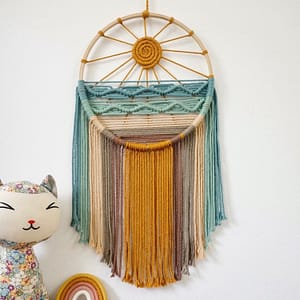 Colorful Ring Tassel Tapestry B & B Living Room Bedroom Hand-woven Bohemian Wall Hanging Decoration