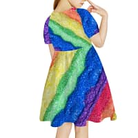 Rainbow Brite Girls Short-Sleeved Long Dress - Image 2