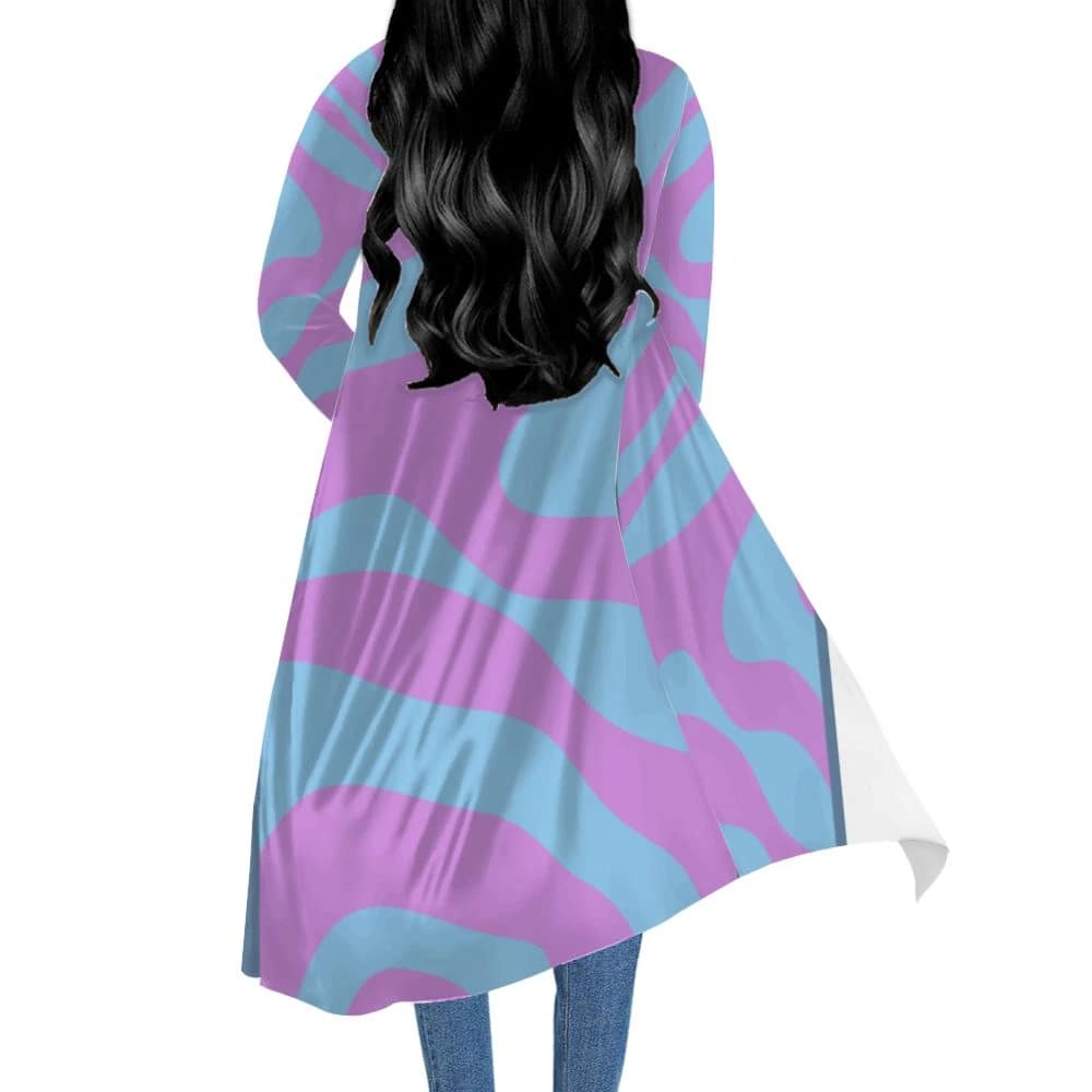 Zeb Print Women's Long Sleeve Cape 3 Zeb Print Women's Long Sleeve Cape - Image 3