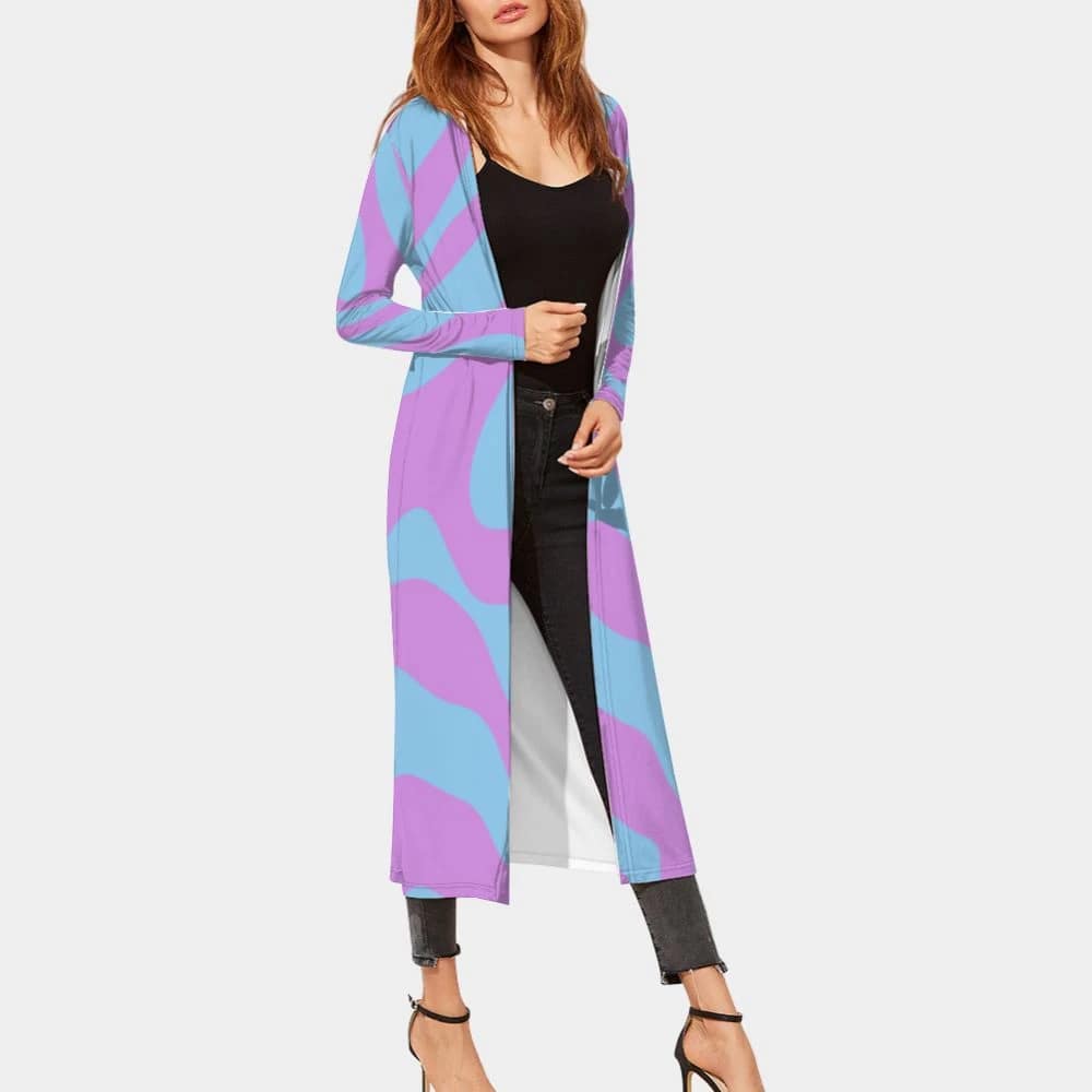 Zeb Print Women's Long Sleeve Cape 2 Zeb Print Women's Long Sleeve Cape - Image 2