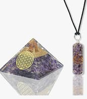 Orgone Pyramid Amethyst Crystal for Love Protection