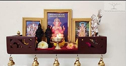 Beautiful Small Wooden Temple Home Temple Puja Mandir Wall Hanging