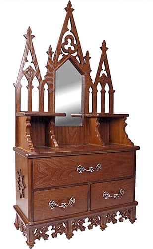 Design Toscano BN1937 Glass Wall Mounted Storage Curio Cabinet