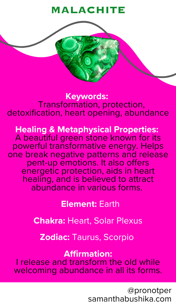 The Crystal Fix: Your Crystal Education Location Malachite