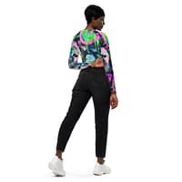 Neon Alchemy Long-Sleeve Crop Top | All-Over Print Swim & Athleisure Top - Image 4
