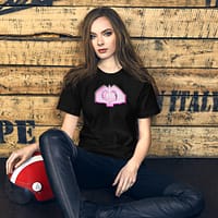 Flipping Love T-Shirt | Heart Hands Graphic Unisex Tee - Image 2