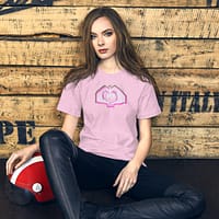 Flipping Love T-Shirt | Heart Hands Graphic Unisex Tee - Image 15