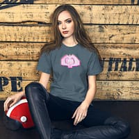 Flipping Love T-Shirt | Heart Hands Graphic Unisex Tee - Image 8