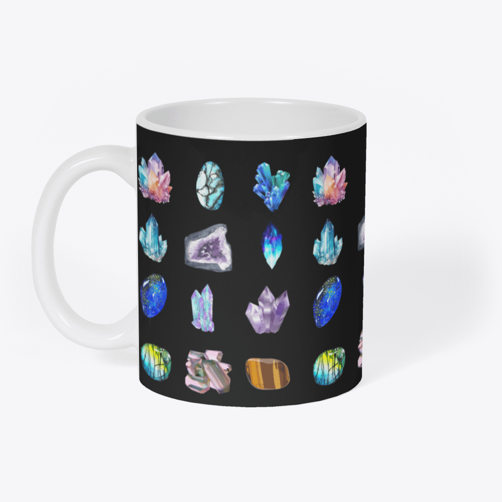 Crystal Craze All Over Crystal Print Mug 1 Crystal Craze All Over Crystal Print Mug