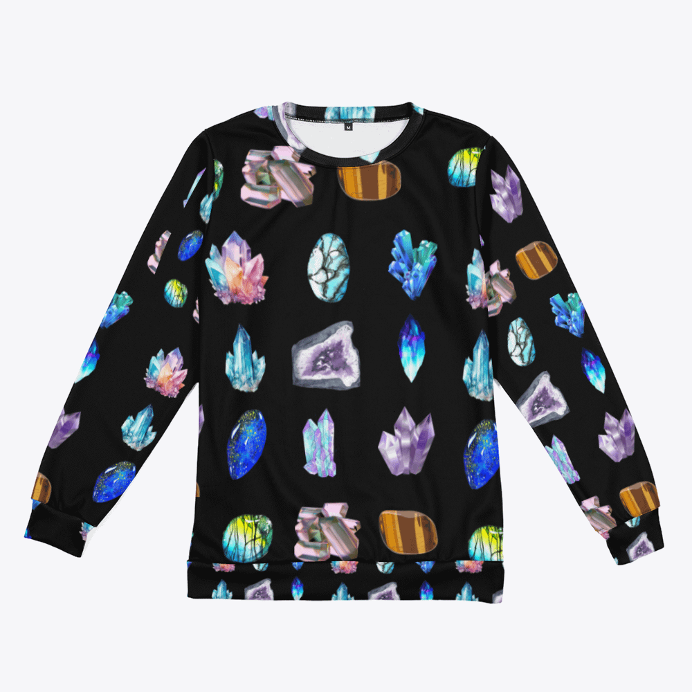 Crystal Craze All Over Crystal Print Long Sleeve 1 Crystal Craze All Over Crystal Print Long Sleeve