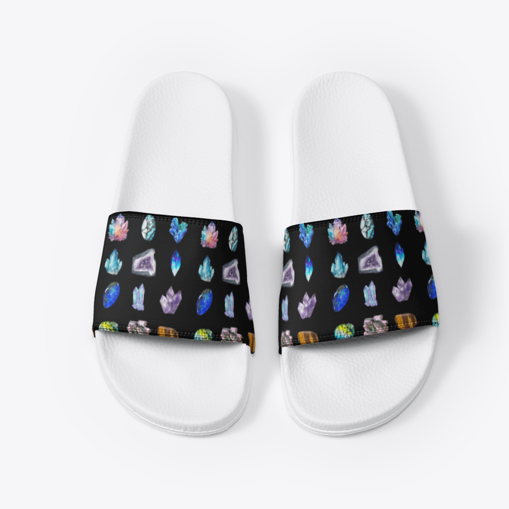 Crystal Craze All Over Crystal Print Slides 1 All Over Crystal Print Slides Long Slides Sandles