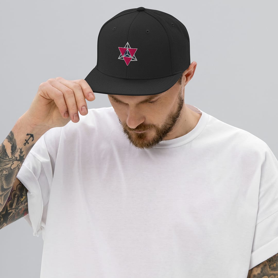 Merkaba Frequency Flat-Brim Cap | Sacred Geometry Snapback 2 Merkaba Frequency Flat-Brim Cap | Sacred Geometry Snapback - Image 2