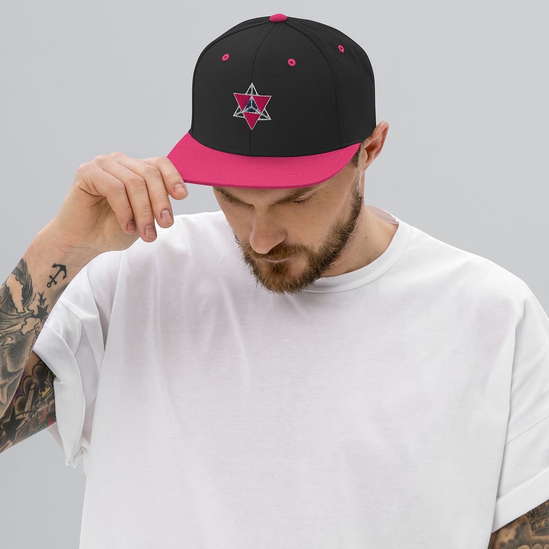 Merkaba Frequency Flat-Brim Cap | Sacred Geometry Snapback 4 Merkaba Frequency Flat-Brim Cap | Sacred Geometry Snapback - Image 4