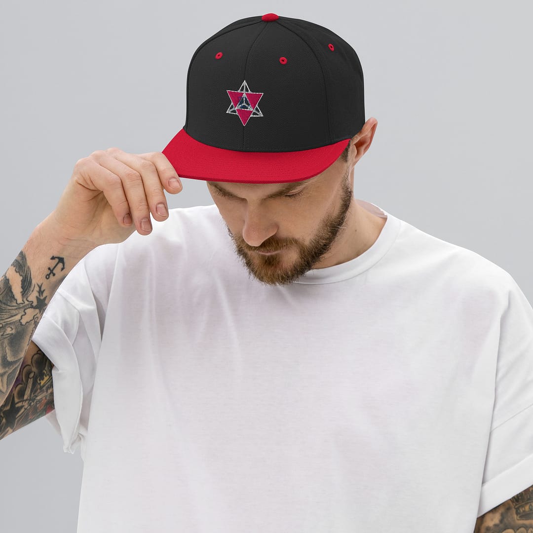 Merkaba Frequency Flat-Brim Cap | Sacred Geometry Snapback 3 Merkaba Frequency Flat-Brim Cap | Sacred Geometry Snapback - Image 3