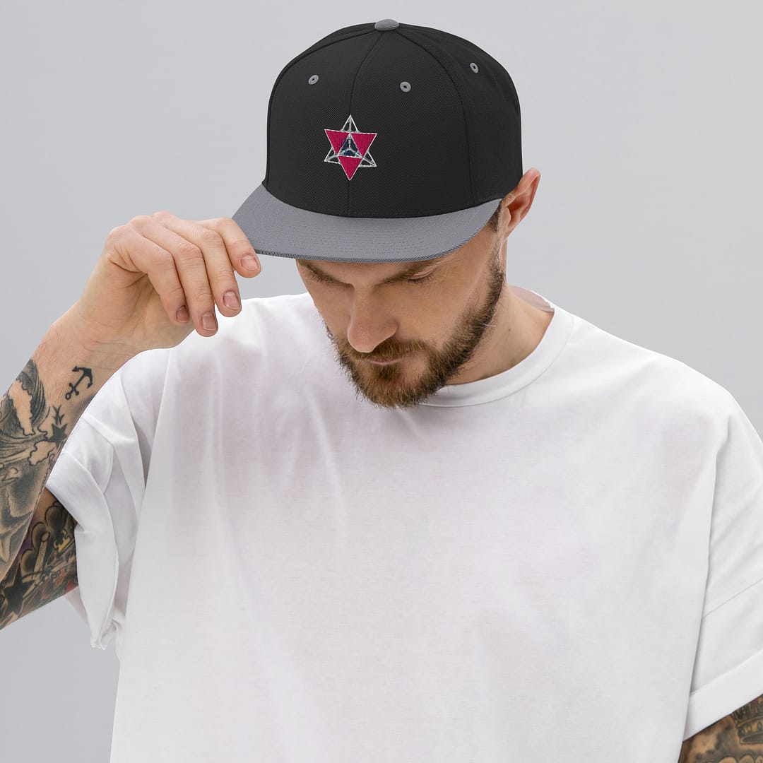 Merkaba Frequency Flat-Brim Cap | Sacred Geometry Snapback 6 Merkaba Frequency Flat-Brim Cap | Sacred Geometry Snapback - Image 6