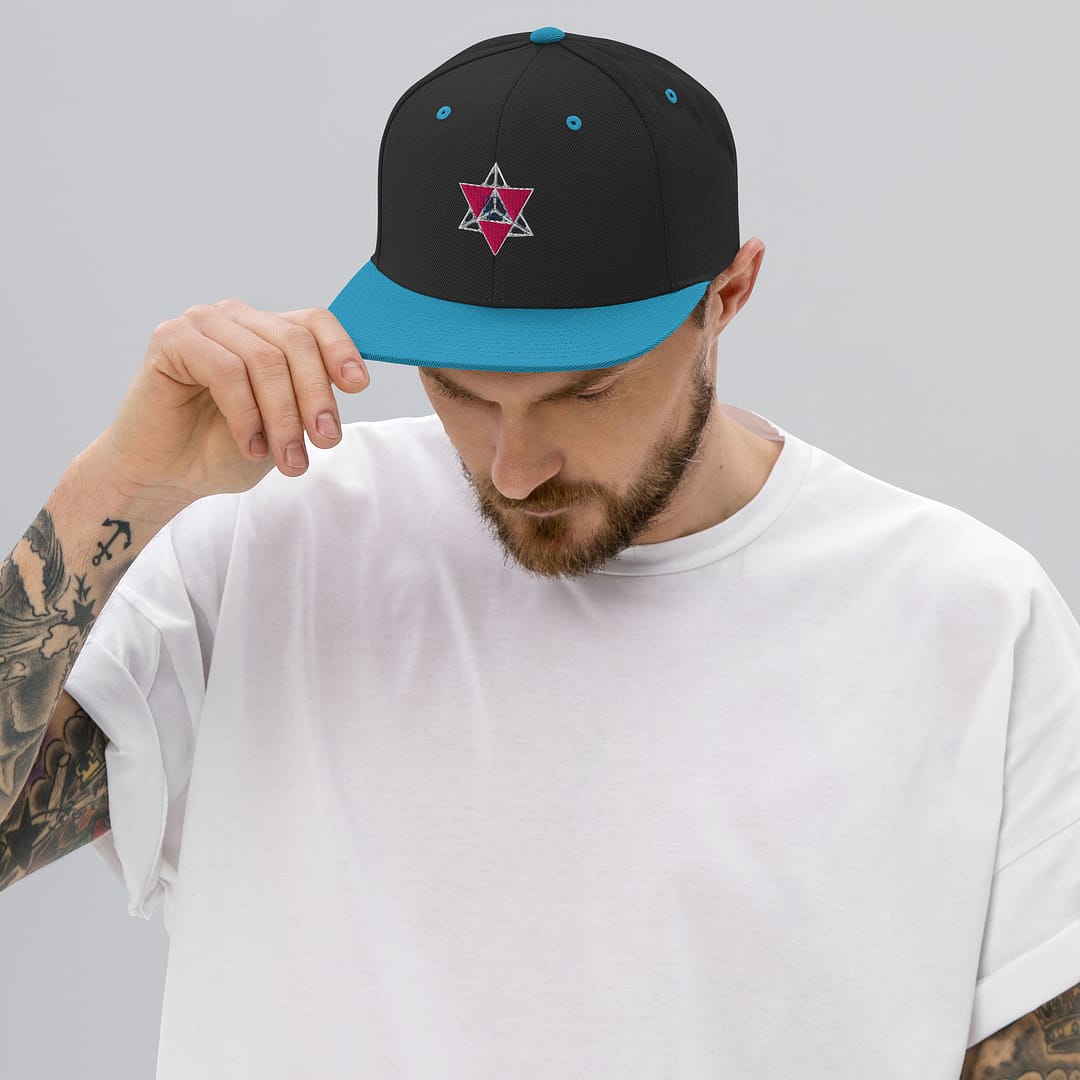 Merkaba Frequency Flat-Brim Cap | Sacred Geometry Snapback 5 Merkaba Frequency Flat-Brim Cap | Sacred Geometry Snapback - Image 5