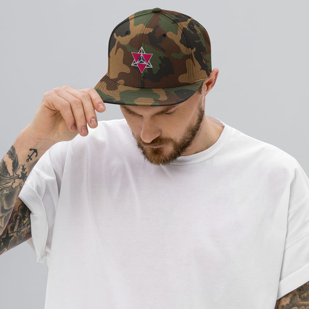 Merkaba Frequency Flat-Brim Cap | Sacred Geometry Snapback 13 Merkaba Frequency Flat-Brim Cap | Sacred Geometry Snapback - Image 13