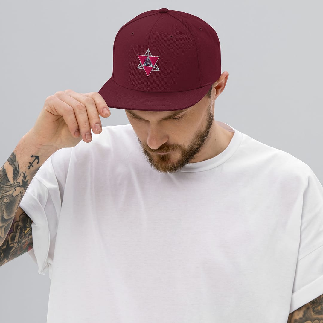 Merkaba Frequency Flat-Brim Cap | Sacred Geometry Snapback 7 Merkaba Frequency Flat-Brim Cap | Sacred Geometry Snapback - Image 7