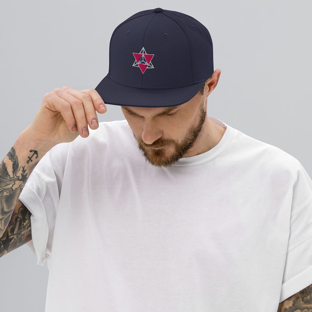 Merkaba Frequency Flat-Brim Cap | Sacred Geometry Snapback 9 Merkaba Frequency Flat-Brim Cap | Sacred Geometry Snapback - Image 9