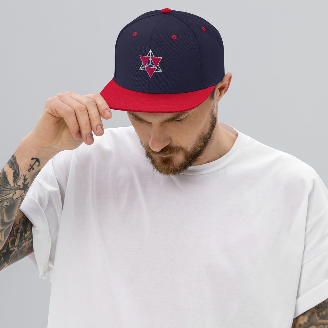 Merkaba Frequency Flat-Brim Cap | Sacred Geometry Snapback 10 Merkaba Frequency Flat-Brim Cap | Sacred Geometry Snapback - Image 10