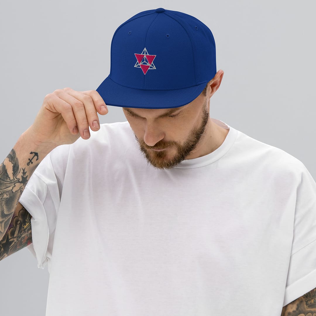 Merkaba Frequency Flat-Brim Cap | Sacred Geometry Snapback 8 Merkaba Frequency Flat-Brim Cap | Sacred Geometry Snapback - Image 8
