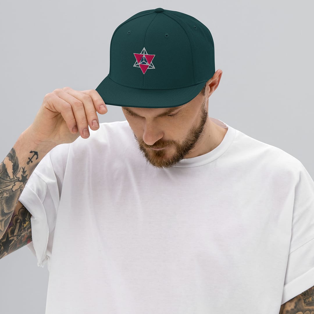 Merkaba Frequency Flat-Brim Cap | Sacred Geometry Snapback 11 Merkaba Frequency Flat-Brim Cap | Sacred Geometry Snapback - Image 11