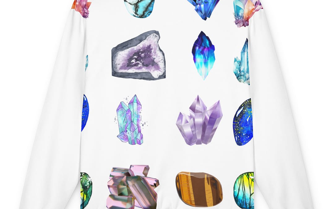 All Over Print Oversized Cotton Sweatshirt White Back 6Aaf02200A476