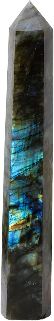 Apengshi 1Pcs Natural Crystal Labradorite Tower 5.9&Quot;-6.3&Quot; (15-16Cm) 1 Labradorite Tower Aff Prod